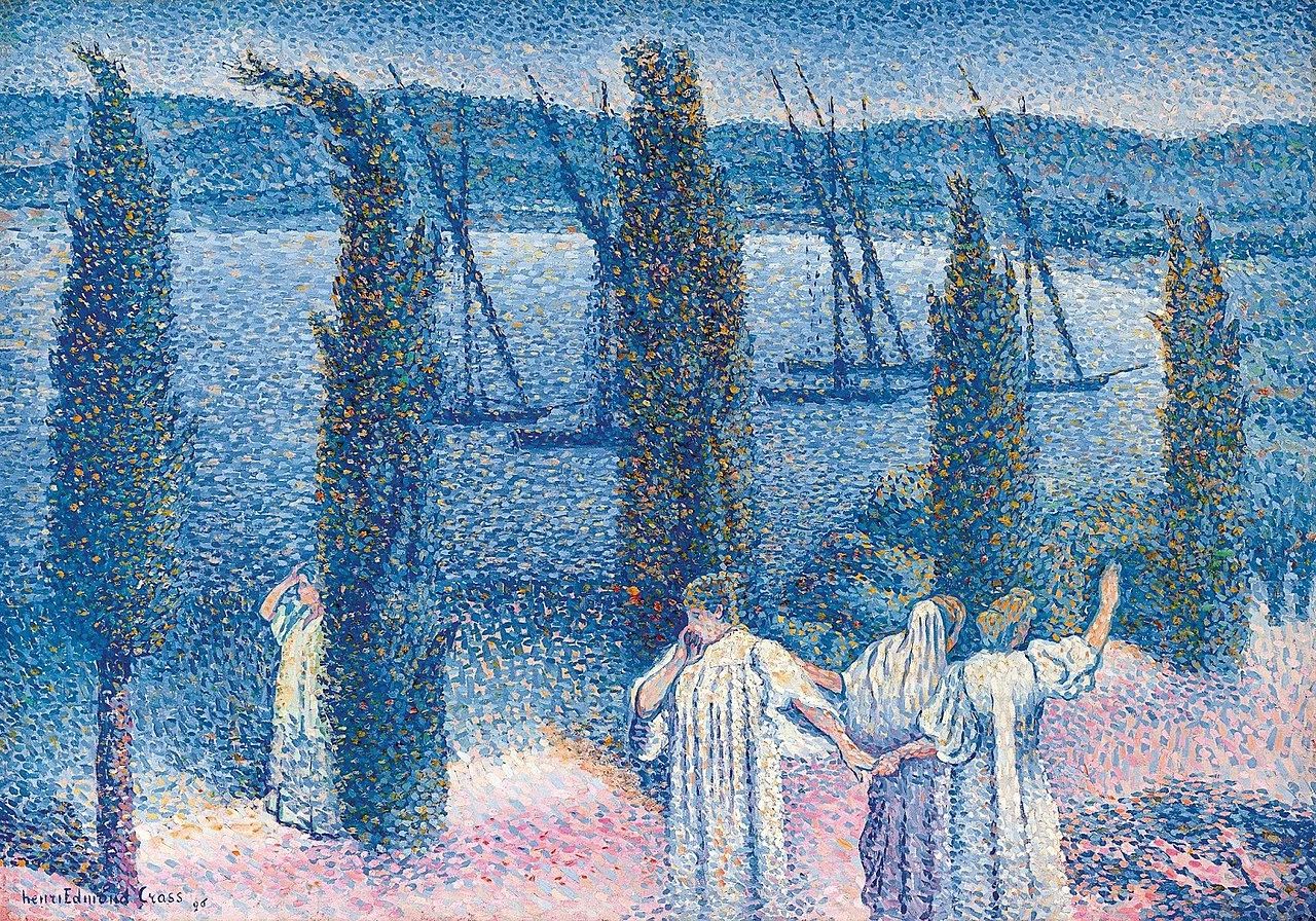 Vista costiera con cipressi - Petit Palais Geneva